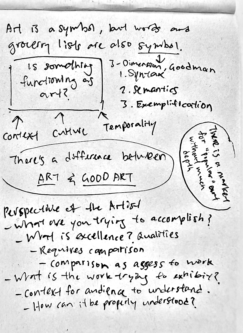Class 3 notes on art.
