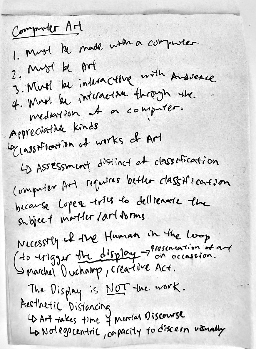Class 3 notes on computer art.
